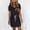 Black, variant on SROBPTY Summer Dresses for Women Solid V Neck Short Sleeve Pockets Drawstring Midi