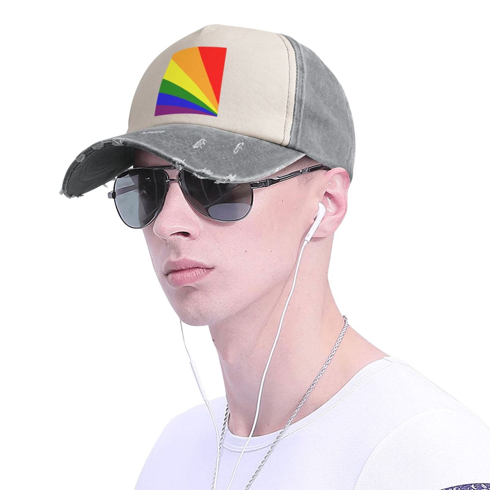 Rainbow Pride Trucker Hat Unisex Vintage Adjustable Baseball Cap Cotton 61y3hm2SgAL._AC_UY1000_.jpg main image 4
