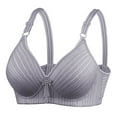 thumbnail image 4 of Eashery Lace Bras For Women Women's Plus Size Add 43 and a Half Cup Push Up Underwire Convertible Lace Bras Grey 90B, 4 of 4