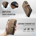 thumbnail image 5 of ELEHOLD for iPhone 16 Case for Men Women Wallet Case, Premium Leather Shockproof Purse Case with Credit Card Slots Zipper Pocket Anti-Loss Wriststrap iPhone 16,Brown, 5 of 8