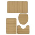 thumbnail image 1 of Juego de 4 alfombrillas de baño de espuma viscoelástica de microfibra suave, antideslizantes, gruesas, lavables a máquina y con absorción de agua, universales., 1 of 8