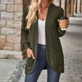 thumbnail image 7 of ZZwxWA Womens Loose Fashion Casual Open Front Long Sleeve Chunky Cardigan Coat with Pocket Long Cardigan Sweaters for Women, 7 of 7