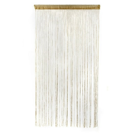 Dew Drop Glitter String Curtain Wall Door Room Divider Golden