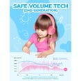 thumbnail image 2 of Auriculares iClever Kids con cable de 85 dBA, volumen seguro, color rosa, 2 of 7