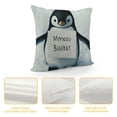 thumbnail image 4 of Patifu   Funny Penguin Love Decorative Throw Pillow Case,  Penguin Decor Home Decor Cushion Cover, Penguin Love Gifts, Gift Son, Daughter, Sister   12x12in, 4 of 5