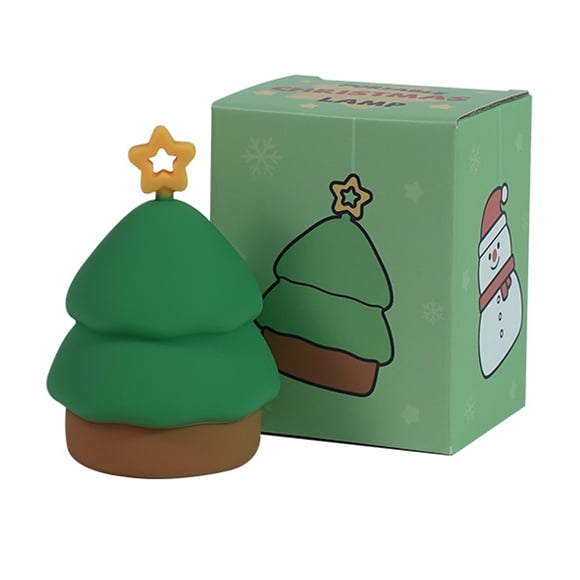 Bearachild Lámpara de silicona con forma de árbol o bota de Navidad con iluminación arcoíris para el hogar o la oficina, luces nocturnas de Iluminación y accesorios árbol de Navidad
