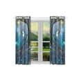 thumbnail image 2 of MKHERT Enchanted Tree Blackout Window Curtain Kitchen Curtain 26x39 inch, 2 Panels, 2 of 3