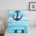 thumbnail image 5 of Erosebridal Anchor Comforter Sets,Nautical Theme Comforters & Duvets,Stripes Decor,Reversible,Breathable,2Pcs, 5 of 8