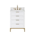 thumbnail image 2 of Water Creation Bristol 24" Wood Single Bathroom Vanity in Pure White/Gold, 2 of 6