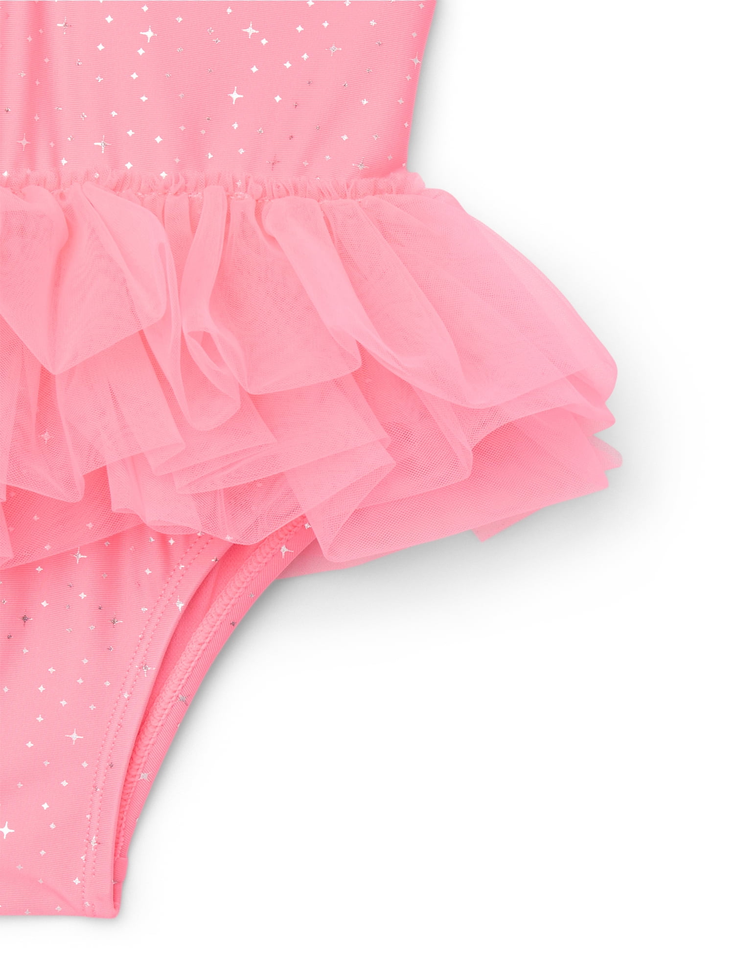 Wonder Nation Baby and Toddler Girl Tutu Swimsuit One-Piece, Sizes 12M-5T