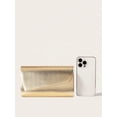 thumbnail image 4 of Women's Metallic Envelope Clutch Bag, Elegant Gold Evening Purse for Wedding, Cocktail, Party and Formal Events, 4 of 7
