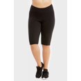 thumbnail image 4 of TheLovely Women & Plus Soft Cotton Active Stretch Workout Biker Shorts (21") with Wide Wastband, 4 of 6
