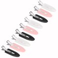 thumbnail image 1 of Pinzas para el cabello, pinzas para rizos sin costuras (rosa, blanco, negro), 9 unidades, 1 of 5