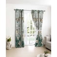 thumbnail image 3 of Spring Blackout Curtains for Bedroom/Living Room, Thermal Insulated Kitchen Curtains, Butterfly Summer Botanical Flower Grommet Darkening Window Treatment Drapes 27.5"x39"x2, 3 of 8