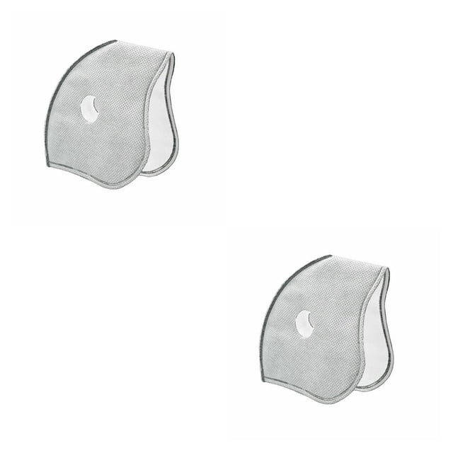 Decodeary Reusable Air Purifying Mask Mouth Muffle Carbon Filter Dust Haze Fog white & filter insert 2Set