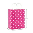 thumbnail image 3 of Hallmark Large Gift Bag (Polka Dots on Hot Pink), 3 of 7