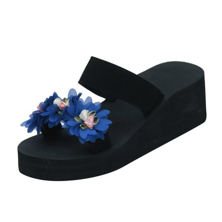 

WNVMWI Sandals Women Slippers Beach Womens Sandals Beach Blue Shoes Slippers Flip Flops Cool Slippers Female Soft Soled Non Slip Wear Resisting Flat Beach Flops Lady Sandals Women Slippers Ro Size 40
