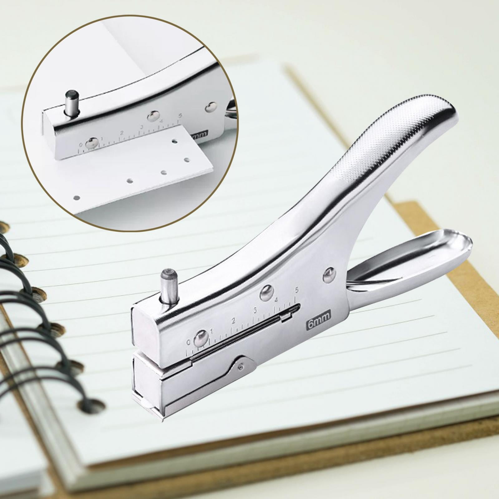 Hole Punch Hole Puncher Cardboard Round Art Project Portable Hand Press Paper 3mm/6mm Plier Card Making Heavy Duty Paper Punches Paper Cut Hole 6mm