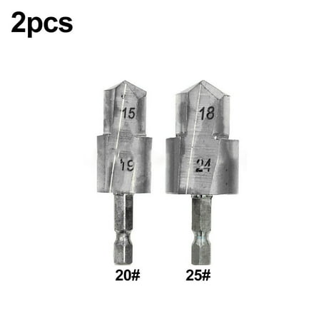 

qiya 2pc 6.35mm Hexagonal Shank Drill Bit Water Pipe Expansion Drill Punch Silver
