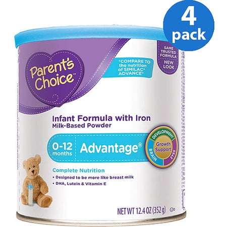 Parent's Choice - Advantage Infant Formula, 12.4 oz, (Pack of 4)