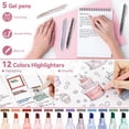 thumbnail image 3 of Material escolar DazSpirit Aesthetic, 61 unidades, con estuche para lápices, color rosa, 3 of 7