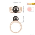 thumbnail image 5 of ANGARA Solitaire Tahitian Cultured Pearl Double Shank Ring in 14K Rose Gold for Women | June Birthstone, Birthday, Anniversary, Jewelry Gift for Women | Pearl Ring, 5 of 8