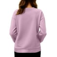 thumbnail image 6 of QIUOMBBP Long Sleeve Shirts for Women Maternity Crew Neck Pullover Sweatshirts Pregnancy Funny Print Tops Loungewear Pink S, 6 of 7