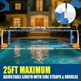 thumbnail image 2 of Reinforced Anti-UV Replacement Pool Volleyball Net with Scoring Clamps, 15-29 ft Adjustable Length - Easy Set Up and Long Lasting (Net Only), 2 of 6