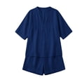 thumbnail image 5 of Summer 2 Piece of Outfits Casual Plus Size V-Neck Short Sleeve And Long Pants Casual 2PC Sets, 5 of 6