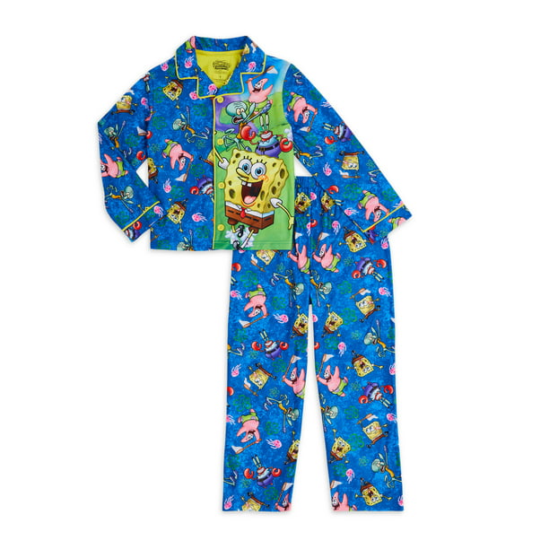 SpongeBob SquarePants Button Front Coat Set Pajama, 4-10 - Walmart.com