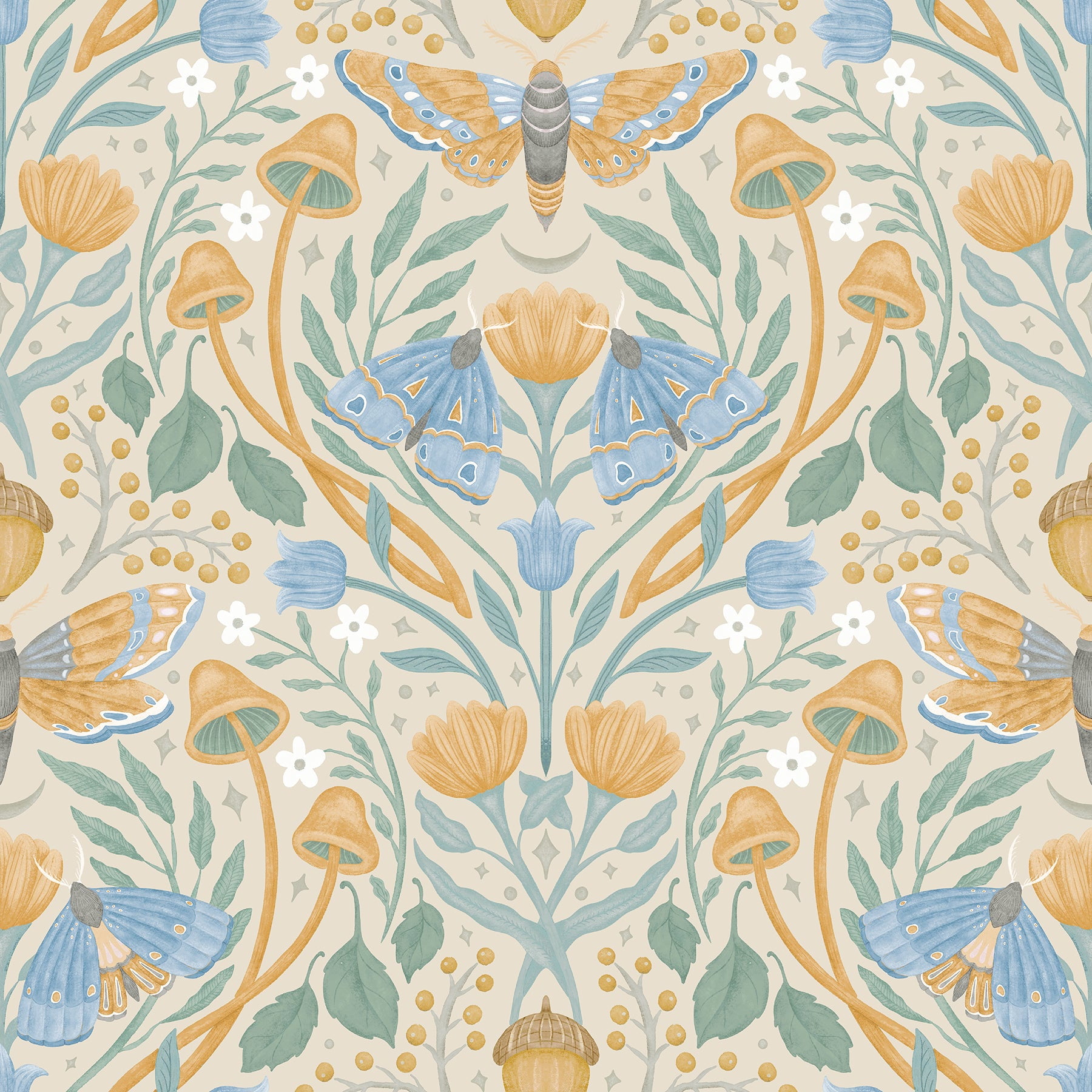 RoomMates Enchanted Forest Damask Black Peel and Stick Wallpaper, 1 roll
