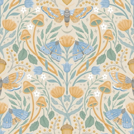Enchanted Forest Damask Peel and Stick Wallpaper