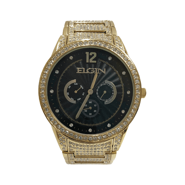 elgin mens diamond watch