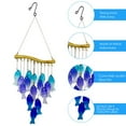 thumbnail image 4 of Xecvkr Outdoor Wind Chime 23.62 Inches Handmade Fused Glass Decor with Iron Hanger for Garden Patio Porch Hanging Ornament Soothing Sound Wind Bells, 4 of 9