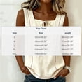 thumbnail image 3 of Linen Shirts for Women Square Neck Sleeveless Tops with Tie Breathable Crinkled Summer Tank Tops Beige 2XL, 3 of 6