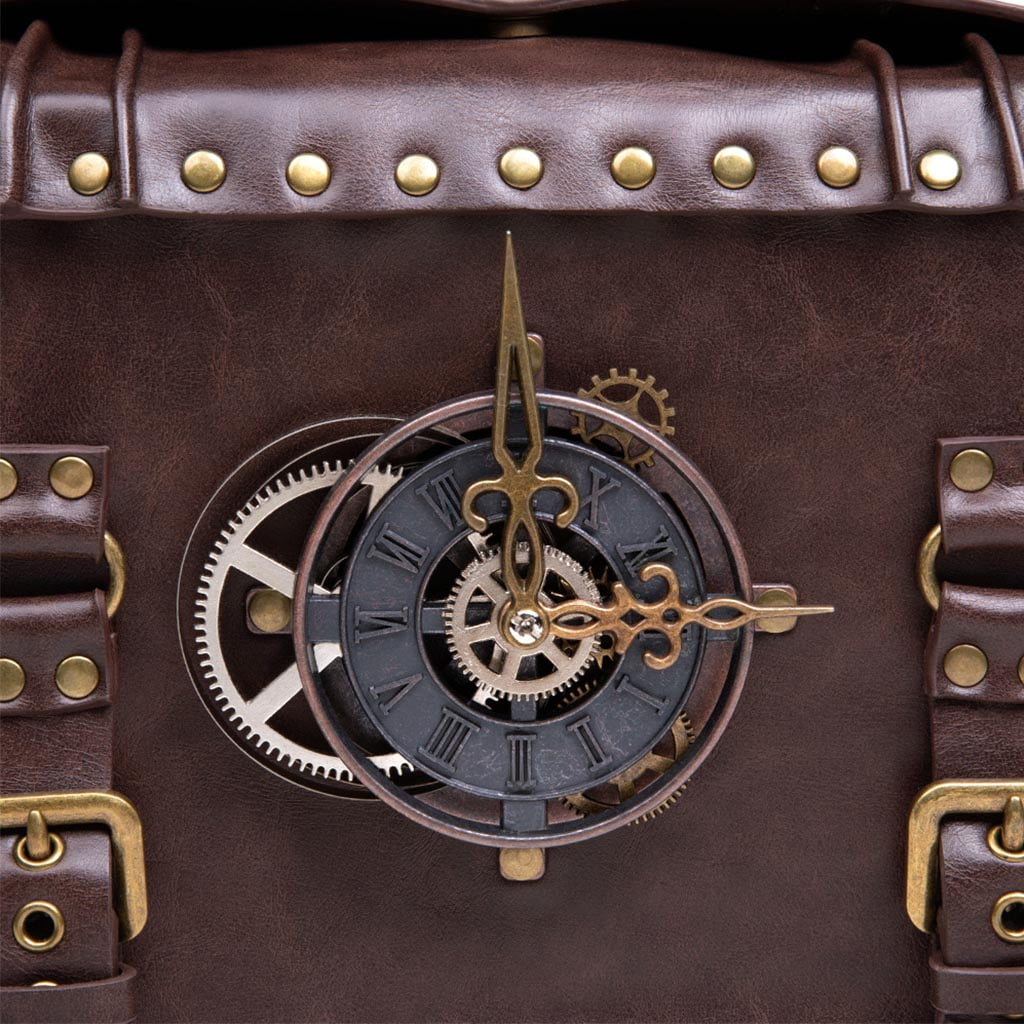Necvior Steampunk Gear Crossbody Bags Retro Messenger Bags Gothic Shoulder Handbags Satchel Phone Pouch for Women Ladies