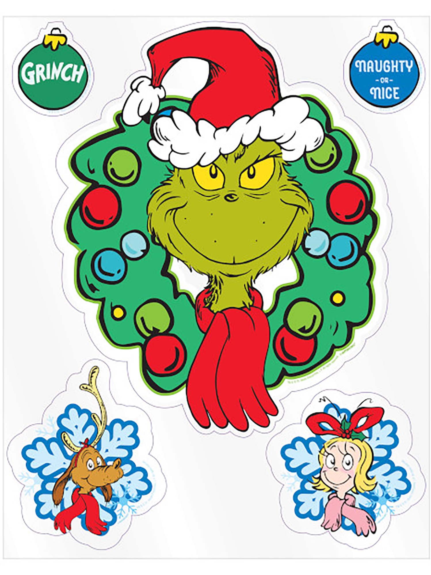 Dr Seuss's The Grinch Window Decorations - Walmart.com
