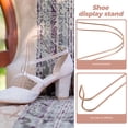thumbnail image 4 of GOOHOCHY 2 soportes de exhibición de zapatos de metal elástico, soporte simple para zapatos de tacón alto, estantes de acero inoxidable para uso en el hogar y la tienda (oro rosa)., 4 of 8