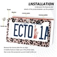 thumbnail image 5 of GZHJMY Watercolor Animal Snow Leopard Pink Beige License Plate Frames for Women Men 2 Pcs Personalized Car License Plate Holder with Screw Caps, Round Hole Decorative, 5 of 7