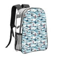 thumbnail image 3 of Susaid Boat In Ocean Print Clear Backpack See Through Transparent Plastic Clear Bookbags for School, College, Stadium,Work, 3 of 7