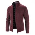 thumbnail image 3 of Suéter de invierno para hombre, otoño e invierno, más terciopelo acolchado, suéter de gran tamaño, abrigo, cuello, diseño versátil, 3 of 6