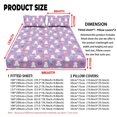 thumbnail image 7 of Jiueut Rabbit Easter Egg Heart Print Full Bed Sheet Set of 3, All Seasons Bedroom Sheet Set with Elastic Band Standard Comfortable Pillow Case for Women Men, Easter's Day Decor, 7 of 7