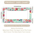 thumbnail image 3 of 1 Pcs Flower Pattern Frame License Plate Frame,License Plate Cover for Car Decorative Parts,Aluminum License Plate Bracket Holder Rust-Proof for US Standard Car, 3 of 8
