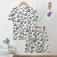 thumbnail image 2 of Caqnni Toddler Boys Girls 2pcs Outfits Set Short Sleeve Dinosaur Print Tops+ Shorts Toddler Summer Clothe Cute For 2t 3t 4t 5t 6t Pajamas & Dailywear Children's Gift 2PCS Set (Black,6-7 Years), 2 of 5