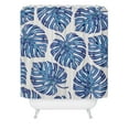 thumbnail image 2 of Society6 Avenie Tropical Palm Leaves Blue Shower Curtain 71" x 74", 2 of 3