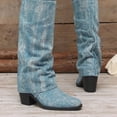 thumbnail image 4 of Women's Chunky Heel Knee High Boots, Retro Pointed Toe Slouch Design with Breathable Lining, Trendy Boots for Daily Party Gift, 4 of 5