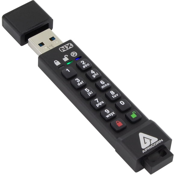 Unidad flash USB Apricorn Aegis Secure Key 3 NX 128 GB negra