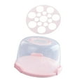 thumbnail image 1 of DOLITY Cake Carrier with Foldable Handle Cake Holder Round Cake Base Serving 8 in with rack, 1 of 7