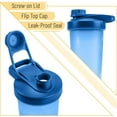 thumbnail image 4 of Shaker Bottles for Protein Mixes - 28 oz Blue Protein Shaker with Wire Whisk Ball, 4 of 5