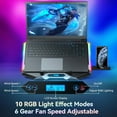 thumbnail image 3 of Gaming Laptop Cooling Pad with Cooling Fans Laptop Fan Cooling Pad for Laptop RGB Computer Cooler Stand with Height Adjustable Two USB Port Phone Stand, 3 of 7